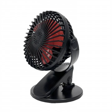 Safety Rechargeable Clip on Fan - Black