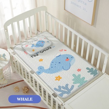 Urban Infant Tot Latex Sleeping Mat + Buckwheat Husk Pillow (Whale)