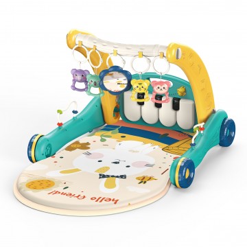 2 In 1 Pedal Piano Harps Gym/Walker - Bunny