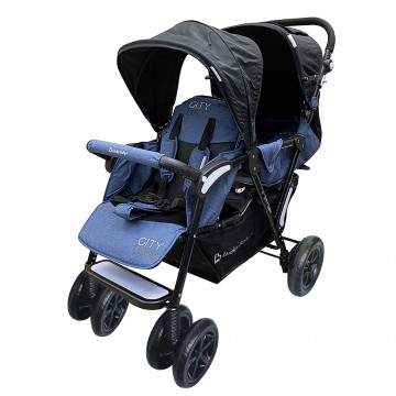 City Dou Plus™ Twin Stroller - Denim Blue