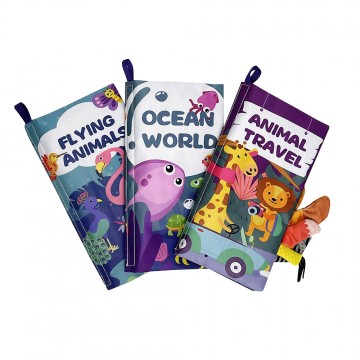 Discovery Pals™ Tail Cloth Book Set - (Flying/Travel/Ocean)