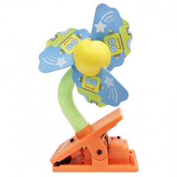 Mini Safety Clip on Fan W/Ultrasonic Mosquito Repellent - Robot