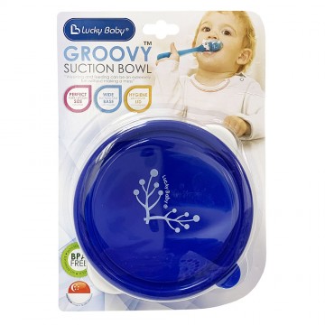 Groovy™ Suction Bowl with Fork & Spoon