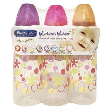 Kristal Kleer™ Standard Neck Bottle - Floral 240ml (3pcs)