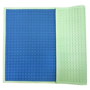 Air-Filled™ Rubber Cot Sheet(Plain S) - Blue/Green