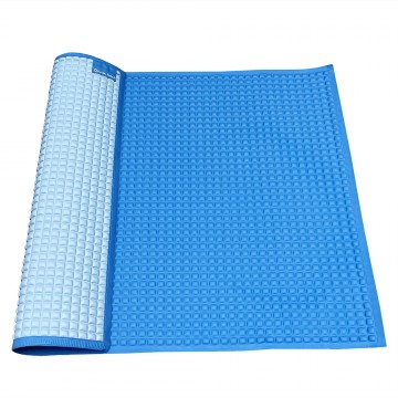 Air-Filled™ Rubber Cot Sheet(Plain M) - Blue/Blue