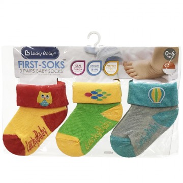 First Soks™ 3 Pairs Baby Socks - Owl