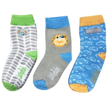 First Soks™ 3 Pairs Tot Up Socks - Elephant