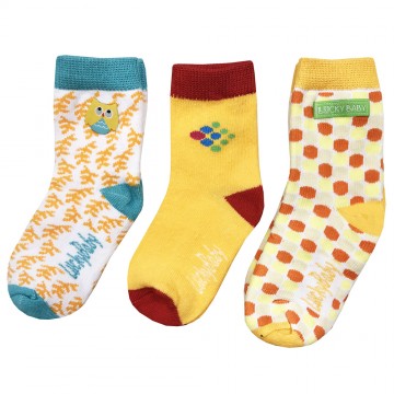 First Soks™ 3 Pairs Tot Up Socks - Owl